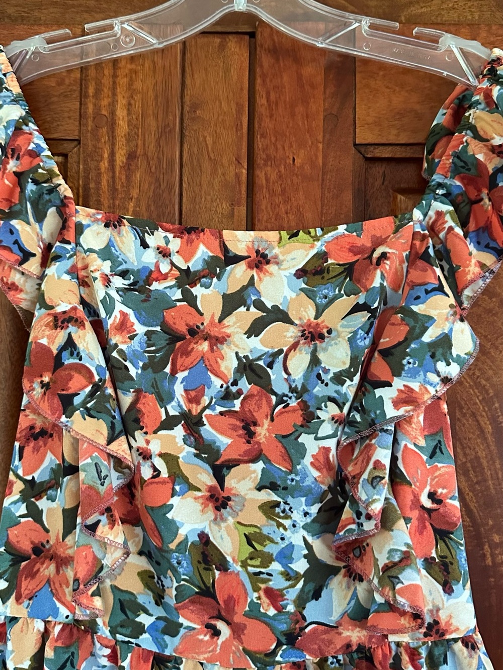 Women’s Floral Ruffle Romper (XL) - Picture 4 of 6